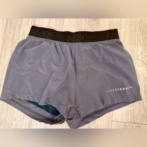 Nike Dri-FIT LIVESTRONG Men’s Running Shorts Gray Medium Built-In Liner